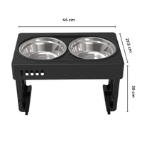 Thumbnail for FLOOFI Elevated Raised Pet Feeder with Double Bowl (Black) FI-FD-119-SY