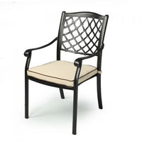 Thumbnail for Fiji Metal Outdoor Dining chair with cushions (1 pair)