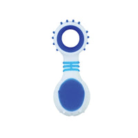 Thumbnail for Dog Dental Rattle - Blue Puppy Teething + Cleaning Gums Rubber Ridges Chew