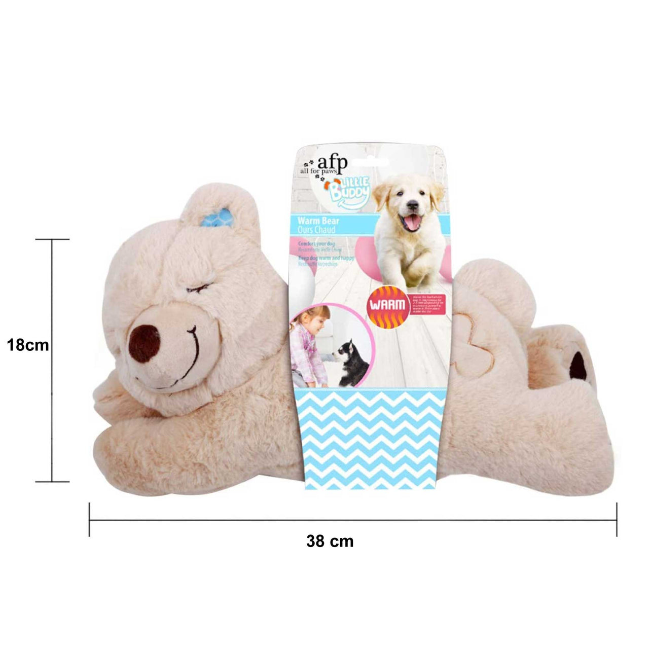 Puppy Warm Toy Bear Dog Heat Pack Comfort Plush Soft Toys Feeling Sleep Aid AFP