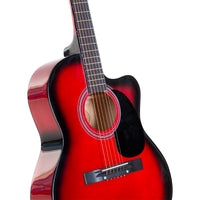 Thumbnail for Karrera Acoustic Cutaway 40in Guitar - Red