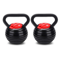 Thumbnail for Powertrain 2x Adjustable Kettlebells Weights Dumbbell 18kg