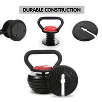 Thumbnail for Powertrain 2x Adjustable Kettlebells Weights Dumbbell 18kg