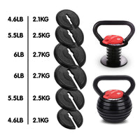 Thumbnail for Powertrain 2x Adjustable Kettlebells Weights Dumbbell 18kg