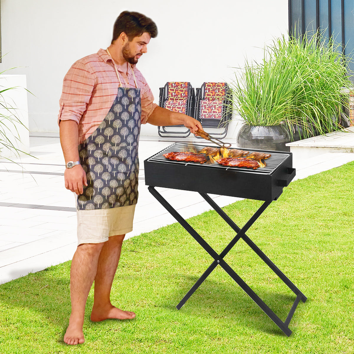 Wallaroo Charcoal BBQ Grill - Adjustable Height