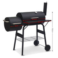 Thumbnail for Wallaroo 2-in-1 Outdoor Barbecue Grill & Offset Smoker