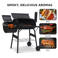 Thumbnail for Wallaroo 2-in-1 Outdoor Barbecue Grill & Offset Smoker