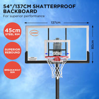 Thumbnail for Kahuna Portable Basketball Hoop System 2.3 to 3.05m for Kids & Adults