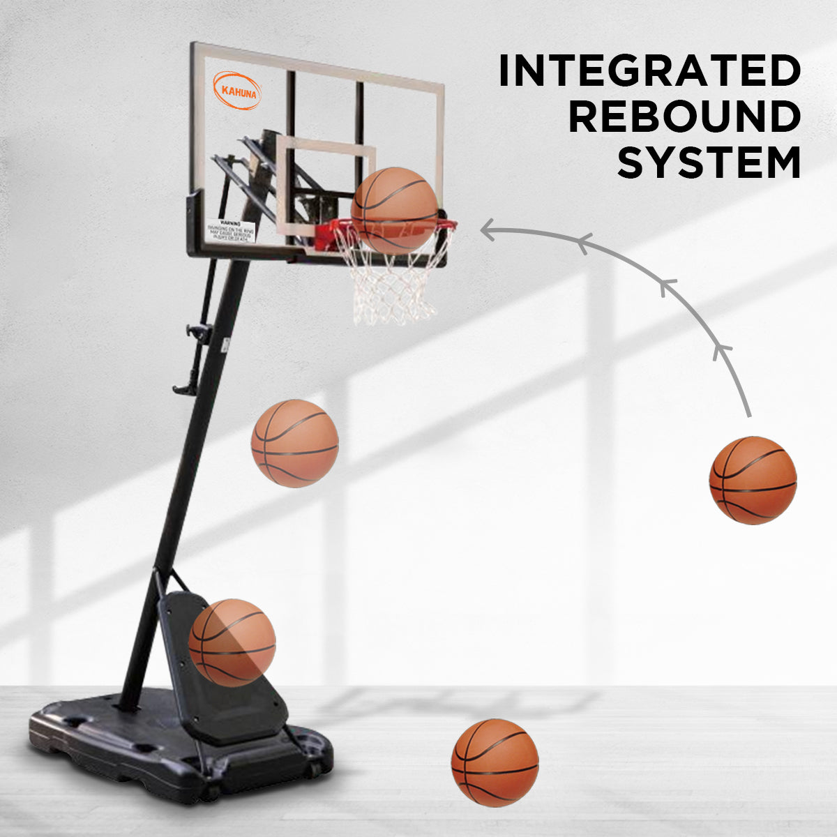 Kahuna Portable Basketball Hoop System 2.3 to 3.05m for Kids & Adults