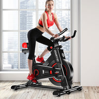 Thumbnail for Powertrain IS-500 Heavy-Duty Exercise Spin Bike Electroplated - Black