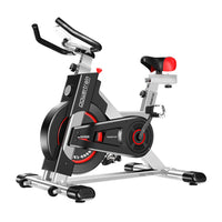 Thumbnail for Powertrain IS-500 Heavy-Duty Exercise Spin Bike Electroplated - Silver