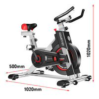 Thumbnail for Powertrain IS-500 Heavy-Duty Exercise Spin Bike Electroplated - Silver