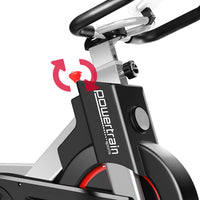 Thumbnail for Powertrain IS-500 Heavy-Duty Exercise Spin Bike Electroplated - Silver