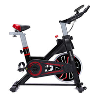 Thumbnail for Powertrain RX-600 Exercise Spin Bike Cardio Cycle - Red