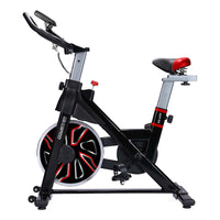 Thumbnail for Powertrain RX-600 Exercise Spin Bike Cardio Cycle - Red