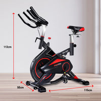 Thumbnail for Powertrain RX-900 Exercise Spin Bike Cardio Cycling - Red