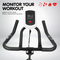 Thumbnail for Powertrain Home Gym Flywheel Exercise Spin Bike - Blue