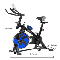 Thumbnail for Powertrain Home Gym Flywheel Exercise Spin Bike - Blue