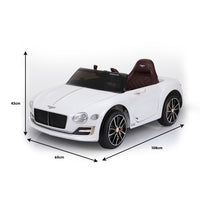 Thumbnail for Kahuna Bentley Exp 12 Speed 6E Licensed Kids Ride On Electric Car Remote Control - White