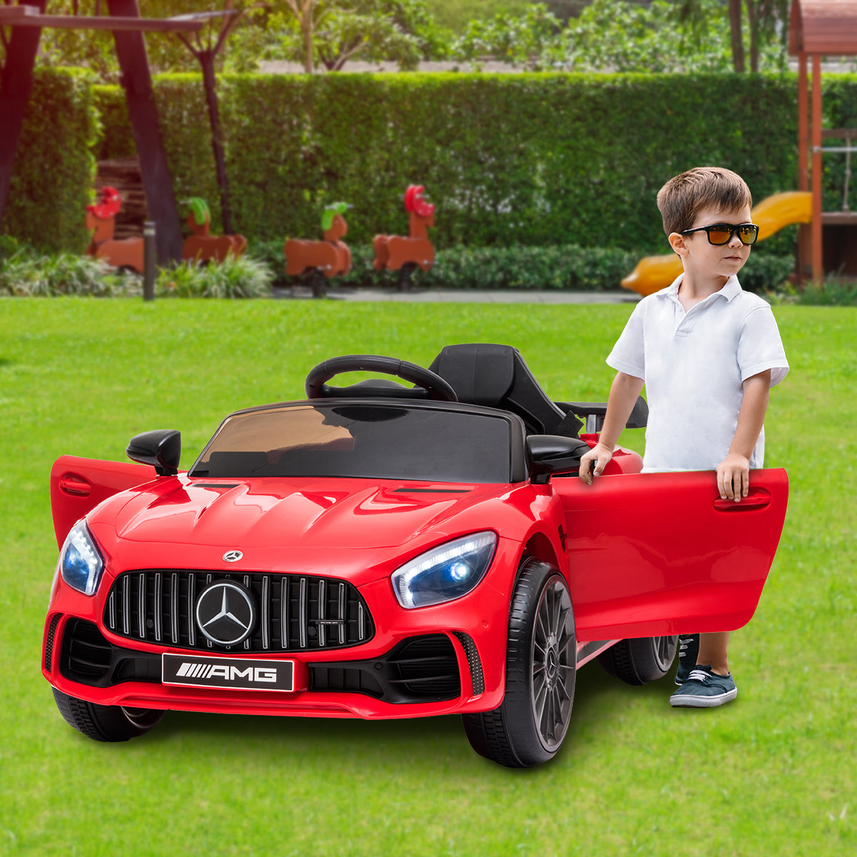 Kahuna Mercedes Benz Licensed Kids Electric Ride On Car Remote Control - Red