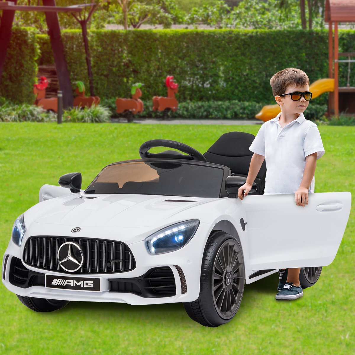 Kahuna Mercedes Benz Licensed Kids Electric Ride On Car Remote Control - White