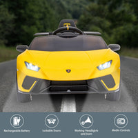 Thumbnail for Kahuna Lamborghini Performante Kids Electric Ride On Car Remote Control - Yellow