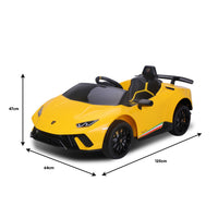 Thumbnail for Kahuna Lamborghini Performante Kids Electric Ride On Car Remote Control - Yellow