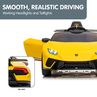 Thumbnail for Kahuna Lamborghini Performante Kids Electric Ride On Car Remote Control - Yellow