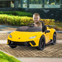 Thumbnail for Kahuna Lamborghini Performante Kids Electric Ride On Car Remote Control - Yellow