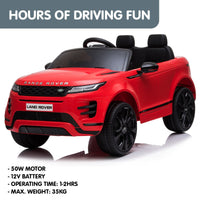 Thumbnail for Kahuna Land Rover Licensed Kids Electric Ride On Car Remote Control - Red