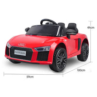 Thumbnail for Kahuna R8 Spyder Audi Licensed Kids Electric Ride On Car Remote Control - Red