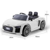 Thumbnail for Kahuna R8 Spyder Audi Licensed Kids Electric Ride On Car Remote Control - White