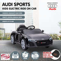 Thumbnail for Kahuna Audi Sport Licensed Kids Electric Ride On Car Remote Control - Black