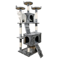 Thumbnail for Furtastic 170cm Cat Tree Scratching Post - Silver Grey