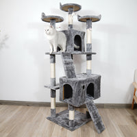 Thumbnail for Furtastic 170cm Cat Tree Scratching Post - Silver Grey