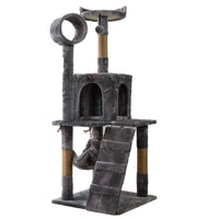 Thumbnail for Furtastic 135cm Dark Grey Cat Tree - Premium Scratching Post & Feline Leisure Tower