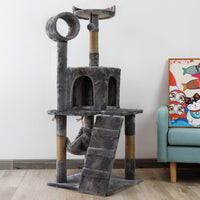 Thumbnail for Furtastic 135cm Dark Grey Cat Tree - Premium Scratching Post & Feline Leisure Tower