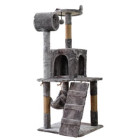 Thumbnail for Furtastic 135cm Silver Grey Cat Tree - Deluxe Scratching Post & Feline Lounge Platform