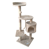 Thumbnail for Furtastic Beige 110cm Cat Tree - Premium Scratching Post & Feline Lounge Oasis