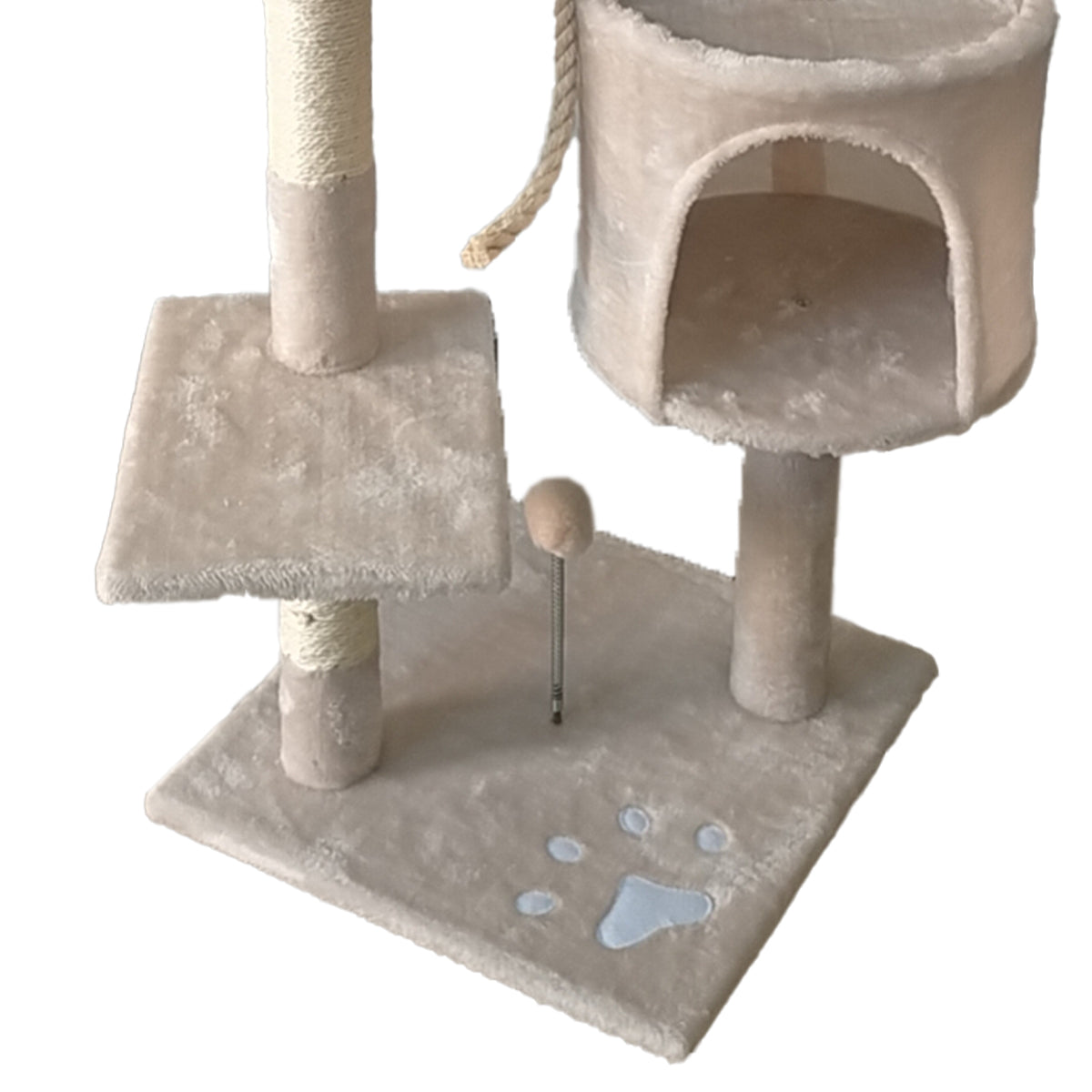 Furtastic Beige 110cm Cat Tree - Premium Scratching Post & Feline Lounge Oasis