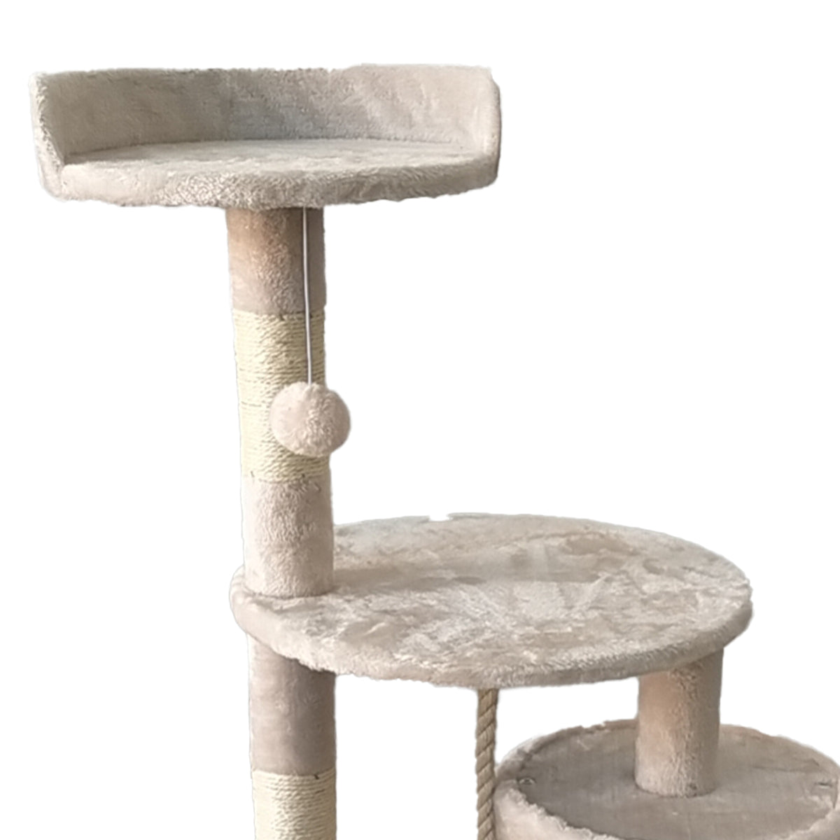 Furtastic Beige 110cm Cat Tree - Premium Scratching Post & Feline Lounge Oasis