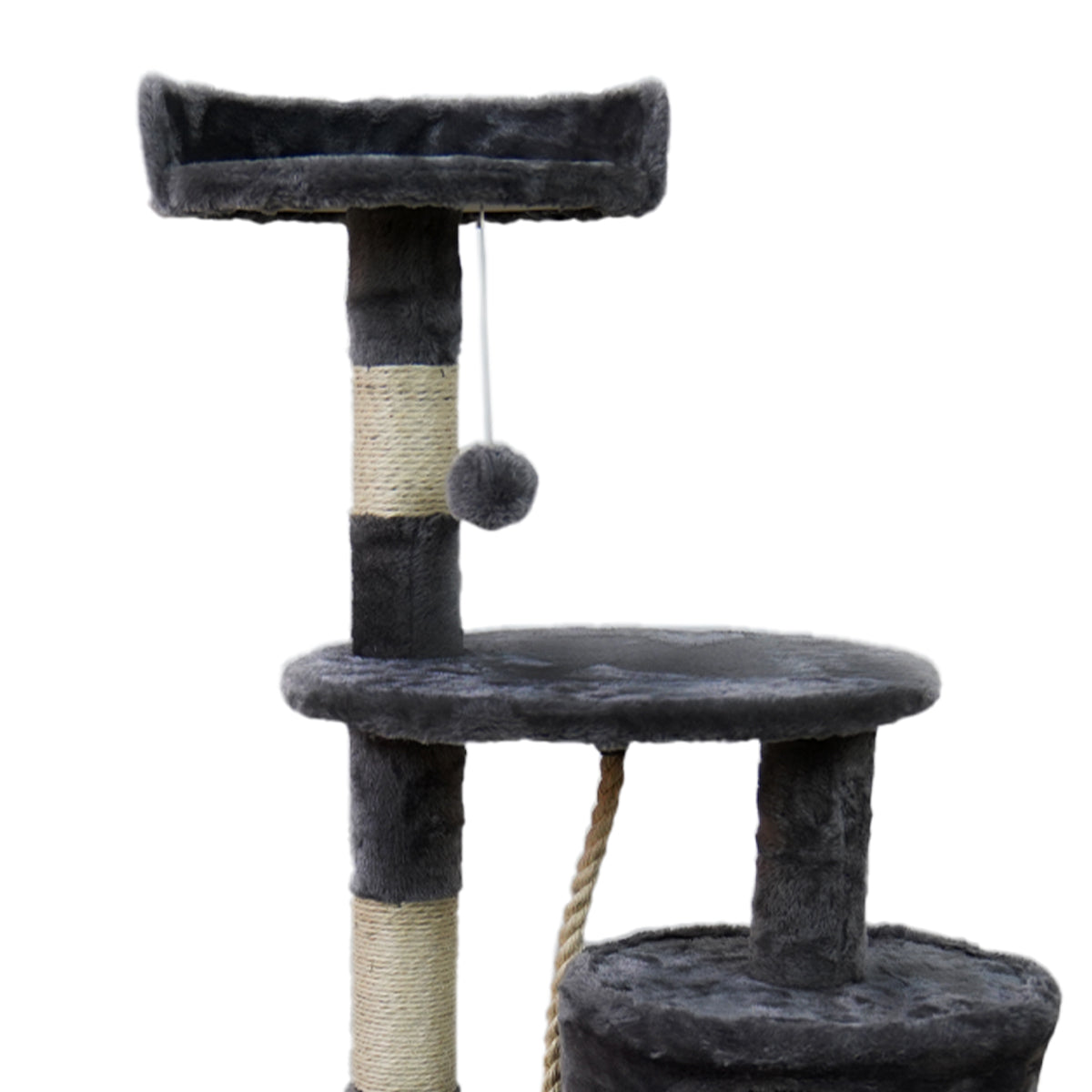 Furtastic 110cm Dark Grey Cat Tree - Premium Scratching Post & Feline Lounge Structure