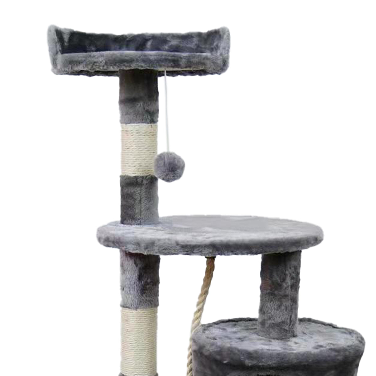 Furtastic 110cm Silver Grey Cat Tree - Deluxe Scratching Post & Feline Resting Oasis