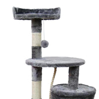 Thumbnail for Furtastic 110cm Silver Grey Cat Tree - Deluxe Scratching Post & Feline Resting Oasis