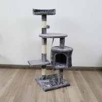 Thumbnail for Furtastic 110cm Silver Grey Cat Tree - Deluxe Scratching Post & Feline Resting Oasis