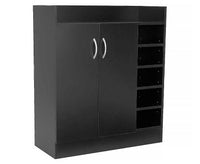 Thumbnail for Sarantino New 21 Pairs Shoe Cabinet Rack Storage Organiser Shelf 2 Doors Cupboard Black