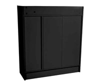 Thumbnail for Sarantino New 21 Pairs Shoe Cabinet Rack Storage Organiser Shelf 2 Doors Cupboard Black