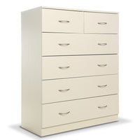 Thumbnail for Sarantino Tallboy Dresser 6 Chest Of Drawers Cabinet 85 X 39.5 X 105 - White