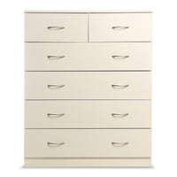 Thumbnail for Sarantino Tallboy Dresser 6 Chest Of Drawers Cabinet 85 X 39.5 X 105 - White