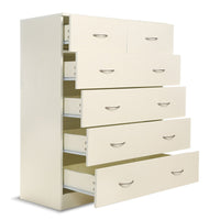 Thumbnail for Sarantino Tallboy Dresser 6 Chest Of Drawers Cabinet 85 X 39.5 X 105 - White